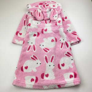 Girls Milkshake, fleece dressing gown / bath robe, L: 59cm, GUC, size 3,  