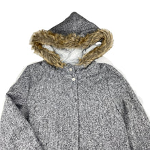 Load image into Gallery viewer, Girls Target, grey hooded jacket / coat, L: 63cm, EUC, size 10,  