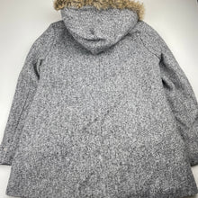 Load image into Gallery viewer, Girls Target, grey hooded jacket / coat, L: 63cm, EUC, size 10,  