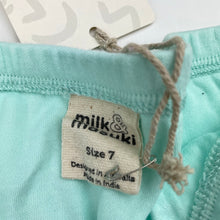 Load image into Gallery viewer, Girls Milk &amp; Masuki, organic cotton blend leggings, elasticated, NEW, size 7,  