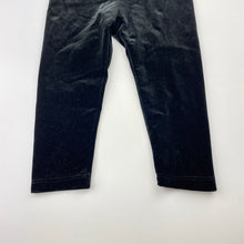 Load image into Gallery viewer, Girls H&amp;M, black velvet leggings, elasticated, EUC, size 1,  