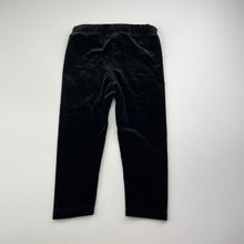 Load image into Gallery viewer, Girls H&amp;M, black velvet leggings, elasticated, EUC, size 1,  