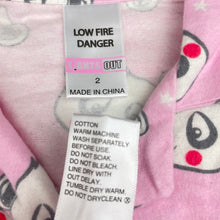 Load image into Gallery viewer, Girls LIGHTS OUT, soft feel flannel cotton winter pyjamas, EUC, size 2,  
