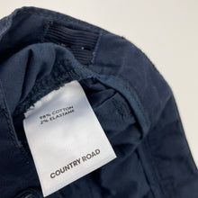 Load image into Gallery viewer, Boys Country Road, navy stretch cotton chino pants, adjustable, Inside leg: 67cm, GUC, size 12,  