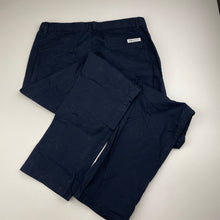 Load image into Gallery viewer, Boys Country Road, navy stretch cotton chino pants, adjustable, Inside leg: 67cm, GUC, size 12,  