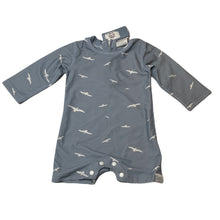 Load image into Gallery viewer, unisex Toshi, long sleeve swim one-piece, seagulls, NEW, size 00,  