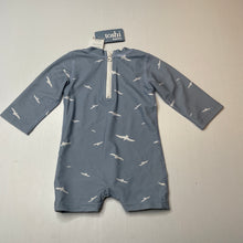Load image into Gallery viewer, unisex Toshi, long sleeve swim one-piece, seagulls, NEW, size 00,  