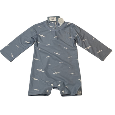 unisex Toshi, long sleeve swim one-piece, seagulls, NEW, size 0,  