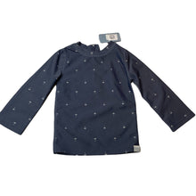 Load image into Gallery viewer, unisex Toshi, blue long sleeve rashie / swim top, UPF 50+, NEW, size 1,  