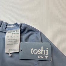 Load image into Gallery viewer, unisex Toshi, blue long sleeve rashie / swim top, seagulls, NEW, size 0,  