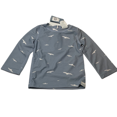 unisex Toshi, long sleeve rashie / swim top, seagulls, NEW, size 1,  