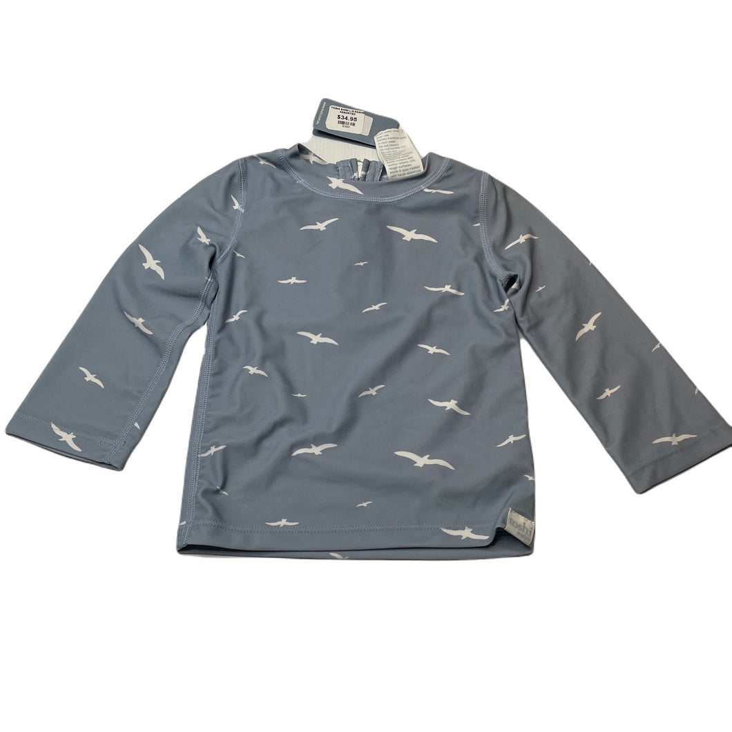 unisex Toshi, long sleeve rashie / swim top, seagulls, NEW, size 1,  