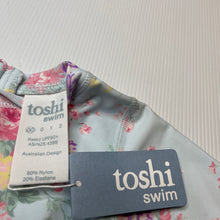 Load image into Gallery viewer, Girls Toshi, long sleeve floral swim one-piece, UPF 50+, NEW, size 00,  