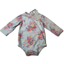 Load image into Gallery viewer, Girls Toshi, long sleeve floral swim one-piece, UPF 50+, *light marks near poppers*, NEW, size 0,  