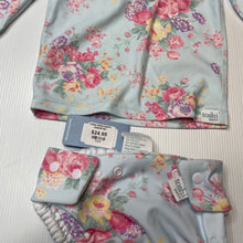 Load image into Gallery viewer, Girls Toshi, floral long sleeve rashie + swim nappy, NEW, size 0,  