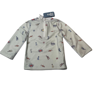 unisex Toshi, long sleeve rashie / swim top, UPF 50+, NEW, size 0,  