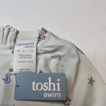 Load image into Gallery viewer, unisex Toshi, long sleeve rashie / swim top, UPF 50+, NEW, size 2,  