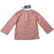Load image into Gallery viewer, Girls Toshi, pink long sleeve rashie / swim top, seagulls, NEW, size 0,  