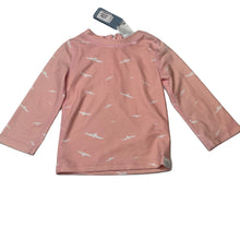 Load image into Gallery viewer, Girls Toshi, pink long sleeve rashie / swim top, seagulls, NEW, size 1,  