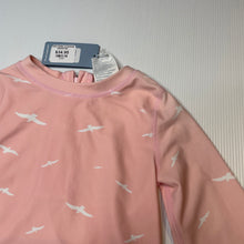 Load image into Gallery viewer, Girls Toshi, pink long sleeve rashie / swim top, seagulls, NEW, size 1,  