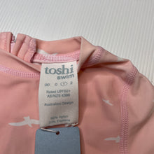 Load image into Gallery viewer, Girls Toshi, pink long sleeve rashie / swim top, seagulls, NEW, size 1,  