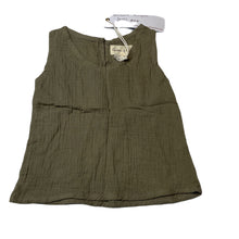 Load image into Gallery viewer, unisex Children of the Tribe, khaki crinkle cotton summer top, NEW, size 0,  