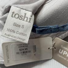 Load image into Gallery viewer, unisex Toshi, blue cotton sun hat, UPF 50+, Sz: S, circum: 52cm, NEW, size 1-2,  