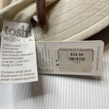 Load image into Gallery viewer, unisex Toshi, brown cotton sun hat, Sz: S, circum: 52cm, NEW, size 1-2,  