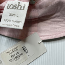 Load image into Gallery viewer, Girls Toshi, floral cotton sun hat, Sz: L, circum: 56cm, NEW, size 7-10,  