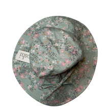 Load image into Gallery viewer, Girls Toshi, floral cotton sun hat, Sz: M, circum: 54cm, NEW, size 4-6,  
