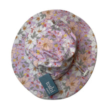 Load image into Gallery viewer, Girls Toshi, floral swim sun hat. Sz: M, circum 54cm, NEW, size 4-6,  