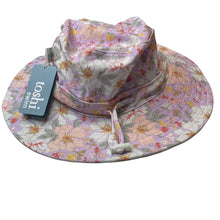 Load image into Gallery viewer, Girls Toshi, floral swim sun hat. Sz: M, circum 54cm, NEW, size 4-6,  