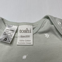 Load image into Gallery viewer, unisex Toshi, green cotton romper, leaves, NEW, size 000,  