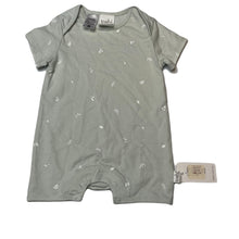 Load image into Gallery viewer, unisex Toshi, green cotton romper, leaves, NEW, size 00,  