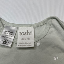 Load image into Gallery viewer, unisex Toshi, green cotton romper, leaves, NEW, size 00,  