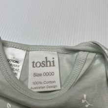 Load image into Gallery viewer, unisex Toshi, green cotton romper, leaves, NEW, size 0000,  