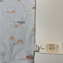 Load image into Gallery viewer, unisex Toshi, blue cotton romper, farmyard animals, NEW, size 0000,  