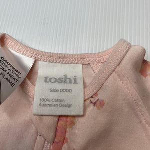 Girls Toshi, floral cotton zip coverall / romper, NEW, size 0000,  