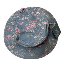 Load image into Gallery viewer, Girls Toshi, blue floral swim sun hat, UPF 50+, Sz: XS, circum: 43cm, NEW, size 000-00,  