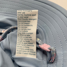 Load image into Gallery viewer, Girls Toshi, blue floral swim sun hat, UPF 50+, Sz: XS, circum: 43cm, NEW, size 000-00,  