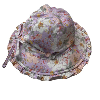 Girls Toshi, floral swim sun hat, UPF 50+, Sz: S, circum: 52cm, NEW, size 1-2,  