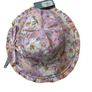 Girls Toshi, floral swim sun hat, UPF 50+, Sz: S, circum: 52cm, NEW, size 1-2,  