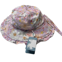 Load image into Gallery viewer, Girls Toshi, floral swim sun hat, UPF 50+, Sz: M, circum: 54cm, NEW, size 4-6,  