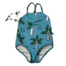 Load image into Gallery viewer, Girls Minti, swim one-piece, palm trees, NEW, size 2,  
