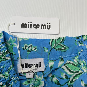 Girls Mii Love Mu, lightweight floral shorts, elasticated, NEW, size 8,  