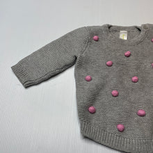 Load image into Gallery viewer, Girls Dymples, knitted cotton sweater / jumper, light mark left sleeve, FUC, size 00,  