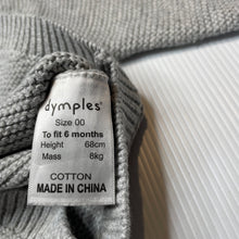 Load image into Gallery viewer, Girls Dymples, knitted cotton sweater / jumper, light mark left sleeve, FUC, size 00,  