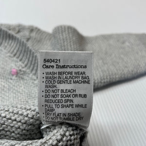 Girls Dymples, knitted cotton sweater / jumper, light mark left sleeve, FUC, size 00,  