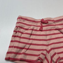 Load image into Gallery viewer, Girls Favourites, ribbed organic cotton shorts, elasticated, GUC, size 0,  