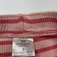 Load image into Gallery viewer, Girls Favourites, ribbed organic cotton shorts, elasticated, GUC, size 0,  
